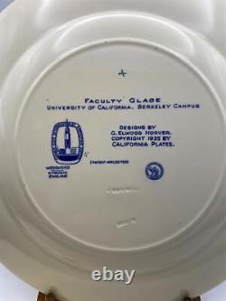 Wedgwood University California Berkeley'Golden' FACULTY GLADE Blue Dinner Plate