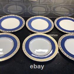 Wedgwood Whitehall Powder Blue Dinner Plates, set of 6
