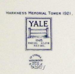 Wedgwood Yale University Dinner Plate Harkness Memorial Tower Transferware 1949
