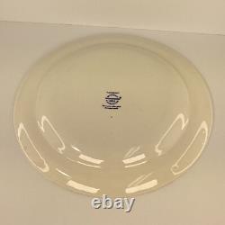 Wedgwood china deep cobalt blue and white England scenic landscape dinner plate