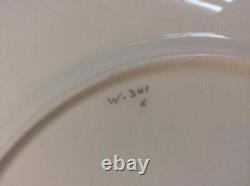 Wedgwood dark blue and floral bone china 10 3/4 dinner plate W341 SET of SIX