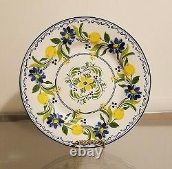 Williams Sonoma AERIN Seville Dinner Plates Lemon Set of 4 NEW