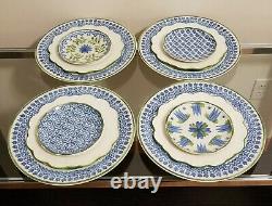 Williams Sonoma Aerin Ardsley & Scalloped Plate Setting Set for 4 NEW