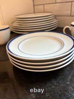 Williams Sonoma Brasserie Blue Dinner Lunch Dessert Plates, Salad Plates & 2 Cup