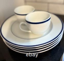 Williams Sonoma Brasserie Blue Dinner Lunch Dessert Plates, Salad Plates & 2 Cup