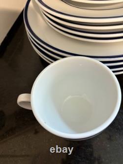 Williams Sonoma Brasserie Blue Dinner Lunch Dessert Plates, Salad Plates & 2 Cup