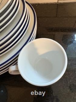 Williams Sonoma Brasserie Blue Dinner Lunch Dessert Plates, Salad Plates & 2 Cup