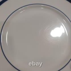 Williams Sonoma Brasserie Blue Dinner Lunch Plates Soup Bowl Lot 13 Pieces