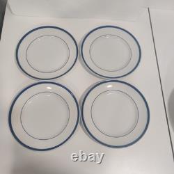 Williams Sonoma Brasserie Blue Dinner Lunch Plates Soup Bowl Lot 13 Pieces