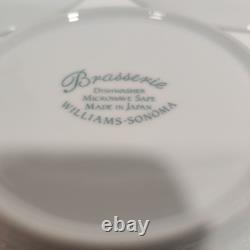 Williams Sonoma Brasserie Blue Dinner Lunch Plates Soup Bowl Lot 13 Pieces