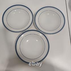 Williams Sonoma Brasserie Blue Dinner Lunch Plates Soup Bowl Lot 13 Pieces