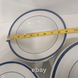 Williams Sonoma Brasserie Blue Dinner Lunch Plates Soup Bowl Lot 13 Pieces