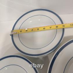 Williams Sonoma Brasserie Blue Dinner Lunch Plates Soup Bowl Lot 13 Pieces