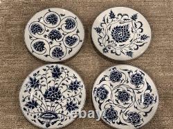 Williams Sonoma Home Portugal Cobalt Blue Floral 9 Luncheon Plates Lot 4 Ln