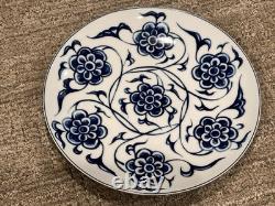 Williams Sonoma Home Portugal Cobalt Blue Floral 9 Luncheon Plates Lot 4 Ln