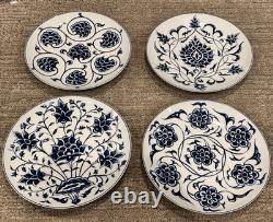 Williams Sonoma Home Portugal Cobalt Blue Floral 9 Luncheon Plates Lot 4 Ln