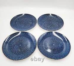 Williams Sonoma House of Scalamandre Dinner Plate & Salad Plate Blue Set of 8