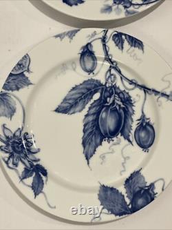 Williams Sonoma ORMONDE Blue Fruits Set Of 4 Dinner Plates 10 3/4 D