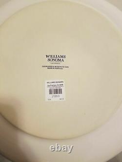 Williams Sonoma Porto Dinner Plate Setting for 4 White & Blue NEW