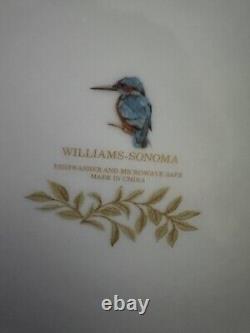 Williams Sonoma Raj Thai Blue Green Dinner Plates Set Of 4 Tiger Elephant RARE