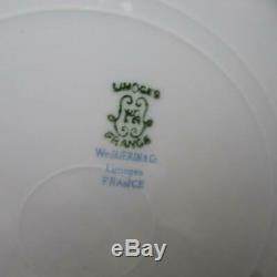 Wm Guerin & Co Limoges France Gold Cobalt Blue 12 Dinner Plates 9¾ inches