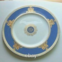 Wow Price! Set Of 4 Rare Wedgwood Columbia Powder Blue 10 7/8 Dinner Plates