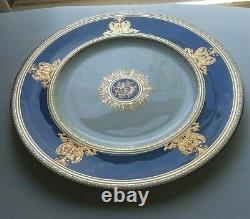 Wow Price! Set Of 4 Rare Wedgwood Columbia Powder Blue 10 7/8 Dinner Plates
