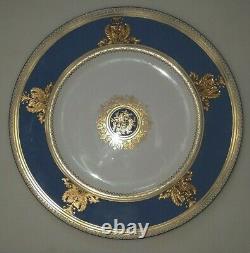 Wow Price! Set Of 4 Rare Wedgwood Columbia Powder Blue 10 7/8 Dinner Plates