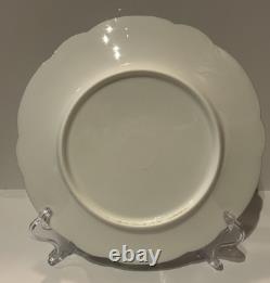 X2 Antique Bailey Banks & Biddle Porcelain Purple Blue Plates Birds Butterfly