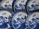 X6 Job Lot Booths Real Old Willow Large Pottery Dinner Plates 26cm Blue White
