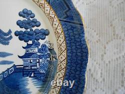 X6 Job Lot Booths Real Old Willow Large Pottery Dinner Plates 26cm Blue White